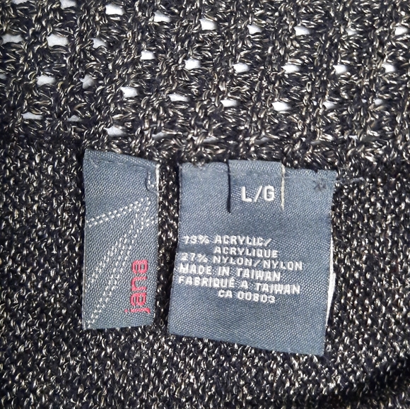 Y2K Jana Metallic Knit Waterfall Open Cardigan - Picture 13 of 13